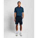 Lyle & Scott Striped Golf Polo Shirt- Mediterranea/Aquamarine