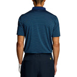 Lyle & Scott Striped Golf Polo Shirt- Mediterranea/Aquamarine