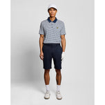 Lyle＆Scott条纹高尔夫球球衫 - 白色/海蓝宝石