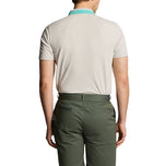 Lyle & Scott Tip Golf Polo Shirt - Pebble/Mineral Turquoise