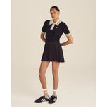 Malbon 女式 Mikayla 針織高爾夫 Polo 衫 - 黑色