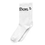 Malbon Bon Script Golf Socks - White