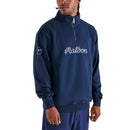 Malbon collegiaal golfsweatshirt met 1/4 ritssluiting - marineblauw