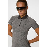 J.Lindeberg Dames Minnie Golf Polo Shirt - Dark Gray Melange