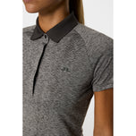 J.Lindeberg Dames Minnie Golf Polo Shirt - Dark Gray Melange