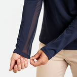 Nivo 女式 Leda 長袖小高領高爾夫襯衫 - 海軍藍