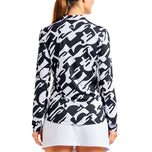 Nivo 여자 로리타 UV 긴 소매 모의 Mock Neck Golf Shirt -Black/White