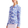 Nivo dames lolita uv lange mouw mock nek golfshirt - cobalt