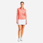 Nivo Women Nina Livcool Long Sleeve Mock Neck Golf Shirt - Melon