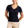 Baju Polo Golf Nyla V-Neck Berkait Nivo Wanita - Tentera Laut
