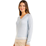 Nivo Women's Sofia V-Neck Golf Sweater - Ballad Blue