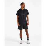 Malbon Performance Zip Raglan Golf Polo Shirt - Black