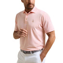 Polo de golf à rayures en jersey Peter Millar Jubilee Performance - Abricot d'été