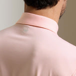 Peter Millar Jubilee Performance Jersey Stripe Golf Polo Shirt - Summer Apricot