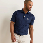 Polo de golf en jersey Peter Millar Solid Performance - Bleu marine