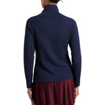 Peter Millar 女款 Coolspun Lite 棉質羅紋開襟衫 - 海軍藍