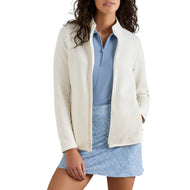 Peter Millar Lumi-Knit Performance Full Zip pour femmes - Blanc doux