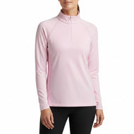 Peter Millar Sugar Stripe Perth Perth 1/4 Midlayer - Palmer Pink