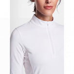 Peter Millar 女式轻质 Crown Sun 高尔夫衬衫 - 白色