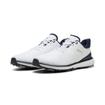 Puma Fusion Grip ST Spiked Golf Shoes - Puma White/Puma Silver/Deep Navy