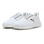 Puma Ignite Elever 2 Wide Widelesslesless Chaussures de golf - Puma White / Puma Black / Puma Silver