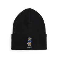RLX Ralph Lauren Polo Bear Wool Golf Beanie - Black