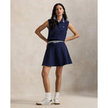 RLX Ralph Lauren Women's Sleeveless Knitted Polo Shirt - Refined Navy