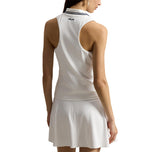 RLX Ralph Lauren 女款 Active Cable 1/4 拉鍊無袖高爾夫 Polo 衫 - 陶瓷白
