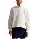 RLX Ralph Lauren Jacquard kabelgebreide golftrui met halve rits voor dames, wit