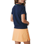 RLX Ralph Lauren Polo de golf à col en crochet Tour Pique pour femmes - Refined Navy Multi