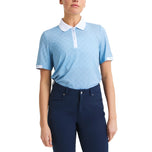 Kemeja polo golf Abby Golf Rohnisch - Micro R Check Dove Blue