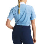 Kemeja polo golf Abby Golf Rohnisch - Micro R Check Dove Blue