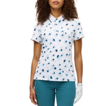 Kemeja Polo Golf Deni Wanita Rohnisch - Teal Mountain Bloom