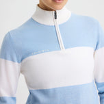 Rohnisch Women Kora Knitted Half Zip Golf Pullover - Dove Blue