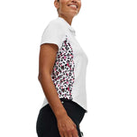 Kaos Polo Golf Nicky Wanita Rohnisch - Leo Pink/Beet