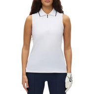 Rohnisch mouwloos golfpoloshirt voor dames - wit