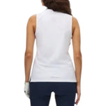 Polo de golf côtelé sans manches Rohnisch pour femmes - Blanc