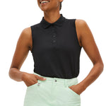 Rohnisch Women's Rumie Sleeveless Golf Polo Shirt - Black