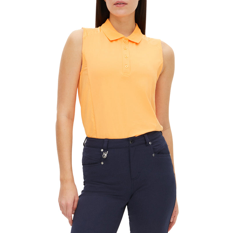 Rohnisch Women's Rumie Sleeveless Golf Polo Shirt - Blazing Orange