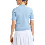Rohnisch Swing-gebreid golfpoloshirt voor dames - Dove Blue
