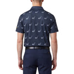 Lyle & Scott Micro Club geprint golfpolo shirt - Condor Blue
