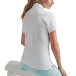 Peter Millar 여성용 알바트로스 골프 폴로 셔츠 - 화이트