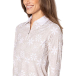 Golftini Women's Cool Girl à manches longues Golf Polo - Sand Bar