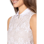 Golftini Wanita Keren Wanita Lengan Golf Polo Shirt - Sand Bar