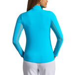 Baju leher Zip Zip Zip Zip Lengan Pepejal Ibkul - Turquoise