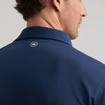 Peter Millar Soul Performance Mesh Golf Polo Shirt - Navy