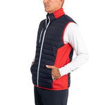 Sunderland Anton Pantded Regangan Panel Prestasi Golf Gilet - Tentera Laut/ Merah