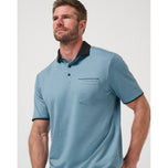 Travis Mathew Featherweight Pocket Golf Golf Polo Shirt - Captains Blue