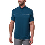 Travis Mathew Heater Pro Chest Stripe Golf Shirt - Titan