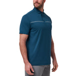 Travis Mathew Heater Pro Chest Stripe Golf Shirt - Titan